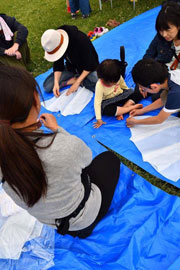 「空を見上げよう!風と遊ぼう!!熊本に笑顔をプロジェクト」熊本市水前寺江津湖公園広木地区風景写真