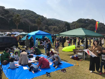 「空を見上げよう!風と遊ぼう!!熊本に笑顔をプロジェクト」宇土市 道の駅おこしき館風景写真